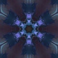 Dark blue in the darkness Illustration abstract kaleidoscope art wallpaper design and background