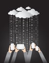 Llustration of clouds computing services. Royalty Free Stock Photo