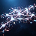 Llustration depicting a complex neural network, showcasing interconnecte Royalty Free Stock Photo
