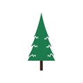 Llustration of a stylized evergreen conifer tree with a triangular Royalty Free Stock Photo