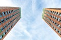 Luxurious apartment towers in the newly designed Medienhafen, Duesseldorf Royalty Free Stock Photo