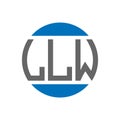 LLW letter logo design on white background. LLW creative initials circle logo concept. LLW letter design Royalty Free Stock Photo