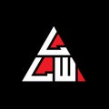 LLW triangle letter logo design with triangle shape. LLW triangle logo design monogram. LLW triangle vector logo template with red Royalty Free Stock Photo