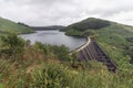 Llyn Clywedog Dam near Llanidloes in Powys, mid Wales Royalty Free Stock Photo