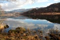Llyn Dinas reflections Royalty Free Stock Photo