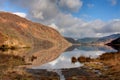 Llyn Dinas reflections Royalty Free Stock Photo