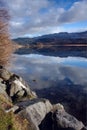Llyn Dinas reflections Royalty Free Stock Photo