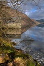 Llyn Dinas reflections Royalty Free Stock Photo