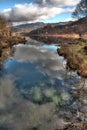 Llyn Dinas reflections Royalty Free Stock Photo