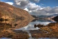 Llyn Dinas reflections Royalty Free Stock Photo