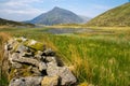Llyn Idwal is a small lake that lies within Cwm Idwal in the Glyderau mountains of Snowdonia. Royalty Free Stock Photo
