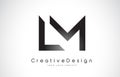 LM L M Letter Logo Design. Creative Icon Modern Letters Vector L