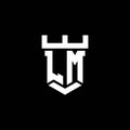 LM Logo Letter Castle Shape Style