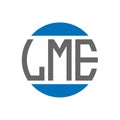 LME letter logo design on white background. LME creative initials circle logo concept. LME letter design Royalty Free Stock Photo