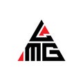 LMG triangle letter logo design with triangle shape. LMG triangle logo design monogram. LMG triangle vector logo template with red Royalty Free Stock Photo