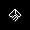 LMO letter logo design on black background. LMO creative initials letter logo concept. LMO letter design Royalty Free Stock Photo
