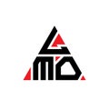 LMO triangle letter logo design with triangle shape. LMO triangle logo design monogram. LMO triangle vector logo template with red Royalty Free Stock Photo