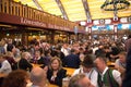 LMUNICH, GERMANY - 25 SEPTEMBER 2014:People drinking in the Beer Tent, The Oktoberfest is the biggest beer festival