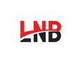 LNB Letter Initial Logo Design Royalty Free Stock Photo