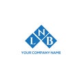 LNB letter logo design on WHITE background. LNB creative initials letter logo concept. Royalty Free Stock Photo