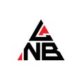 LNB triangle letter logo design with triangle shape. LNB triangle logo design monogram. LNB triangle vector logo template with red Royalty Free Stock Photo
