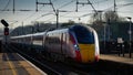 LNER Azuma Train Passes Through Grantham Station