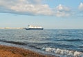 LNG carrier getting liquefied gas