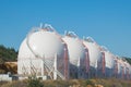 LNG/LPG storage tanks. Liquefied petroleum gas LPG storage tanks. Gas plant