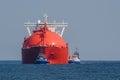 LNG TANKER IN THE POMERANIAN BAY Royalty Free Stock Photo