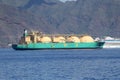 LNG TANKER - Ship at a gas terminal in a seaport in Tenerife Royalty Free Stock Photo