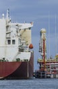 LNG TANKER - TERMINAL Royalty Free Stock Photo