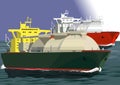 LNG tankers at sea Royalty Free Stock Photo