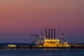 LNG TERMINAL AT NIGHT Royalty Free Stock Photo