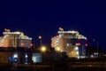 LNG TERMINAL AT NIGHT Royalty Free Stock Photo