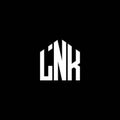 LNK letter logo design on BLACK background. LNK creative initials letter logo concept. LNK letter design.LNK letter logo design on