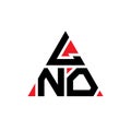 LNO triangle letter logo design with triangle shape. LNO triangle logo design monogram. LNO triangle vector logo template with red Royalty Free Stock Photo