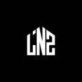 LNZ letter logo design on BLACK background. LNZ creative initials letter logo concept. LNZ letter design.LNZ letter logo design on Royalty Free Stock Photo