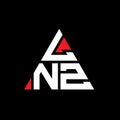 LNZ triangle letter logo design with triangle shape. LNZ triangle logo design monogram. LNZ triangle vector logo template with red Royalty Free Stock Photo