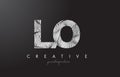 LO L O Letter Logo with Zebra Lines Texture Design Vector.