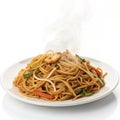 Lo Mein isolated on white background Royalty Free Stock Photo