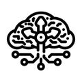 load balancer cloud computing line icon vector illustration