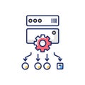Load balancing RGB color icon Royalty Free Stock Photo