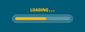 Load bar progress icon. Speed upload or download. A bright yellow element of a mobile app or website. Update stage