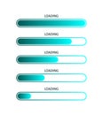Load bar progress. Status of download. Icons of web loaders. UI for upload on computer. Blue template for internet page,