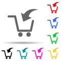 load into a cart multi color style icon. Simple thin line, outline vector of web icons for ui and ux, website or mobile Royalty Free Stock Photo