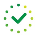 Load completed progress checkmark gradient color