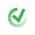 Load completed progress icon isolated on white background. Vector illustration.