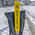 Load Here sign at a ski resort in Park City Utah