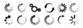 Load icon. Loading circle website buffer loader or preloader. Vector download or upload status icon Royalty Free Stock Photo