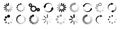 Load icon. Loading circle website buffer loader or preloader. Vector download or upload status icon Royalty Free Stock Photo